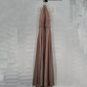 Fancy Schmancy brown halter maxi dress size 4